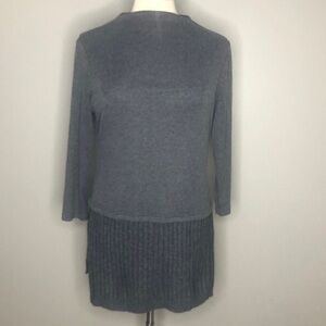 209 Wst gray cashmere blend overlay sweater size small
